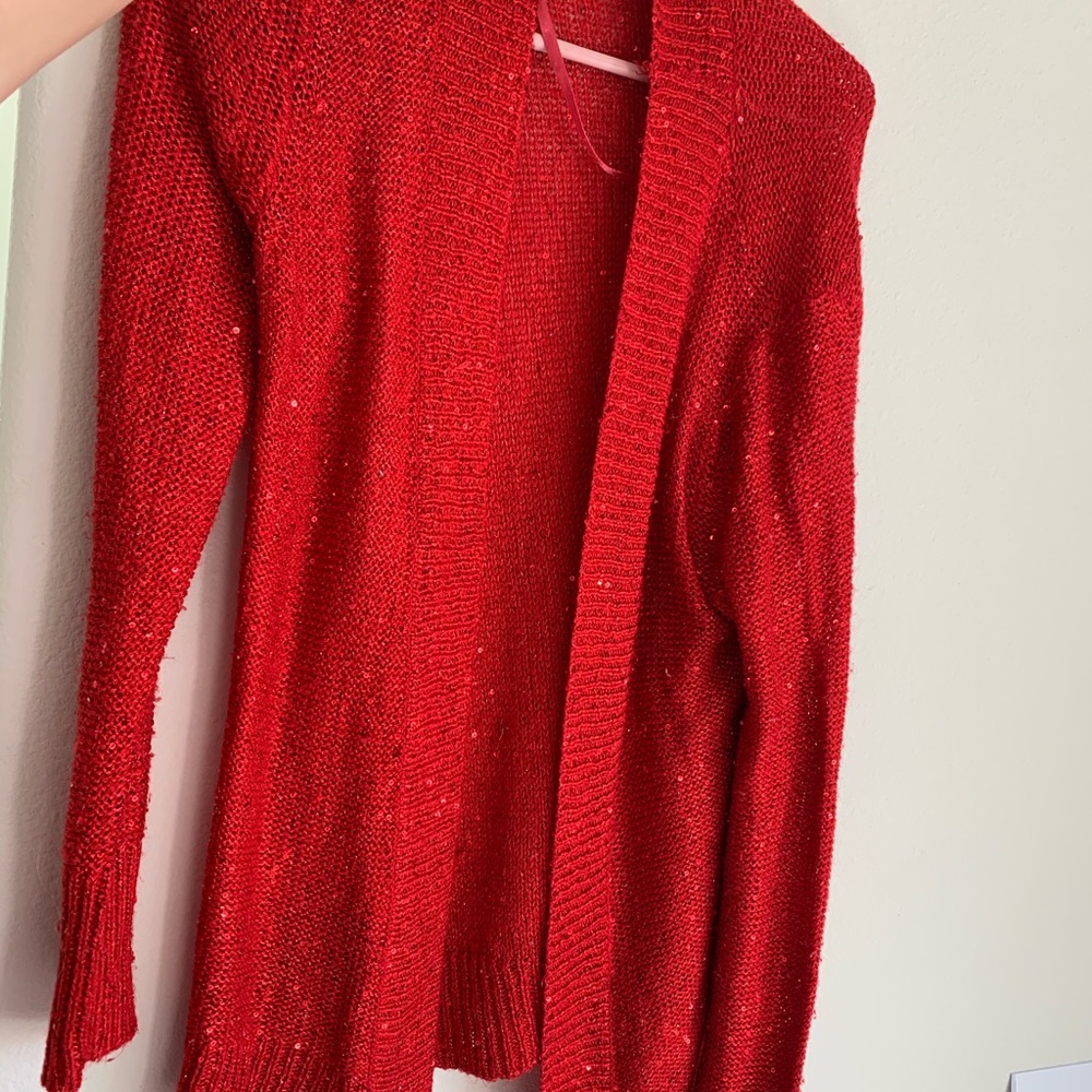 New sparkly red cardigan